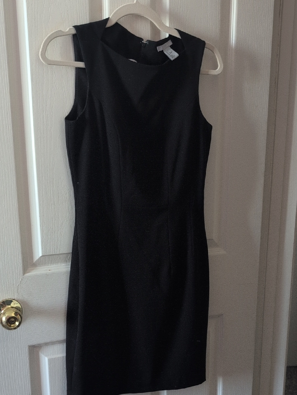 H&M Black Sleeveless Midi Sheath Dress